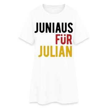 JuniAUS für JuliAN - Fußball Banner 2026 - Frauen T-Shirt-Kleid - Weiß - Vorne