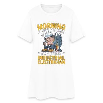 Le matin pour électricien industriel n’est pas de l’entretien - Robe T-shirt Femme - blanc - Devant
