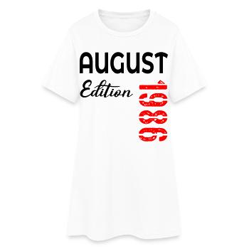 40. Geburtstag August 1986 - Frauen T-Shirt-Kleid - Weiß - Vorne