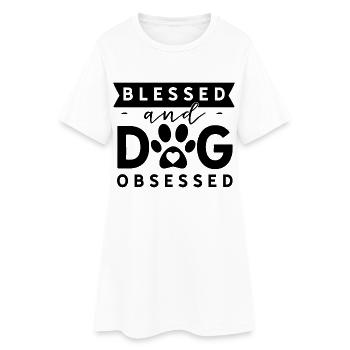 Obsédé par les chiens - Robe T-shirt Femme - blanc - Devant
