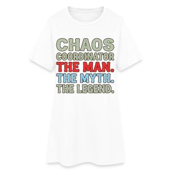 Coordinateur du Chaos L’Homme Le Mythe La Légende - Robe T-shirt Femme - blanc - Devant