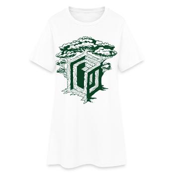 CUBE TREE - Women’s T-Shirt Dress - white - Front