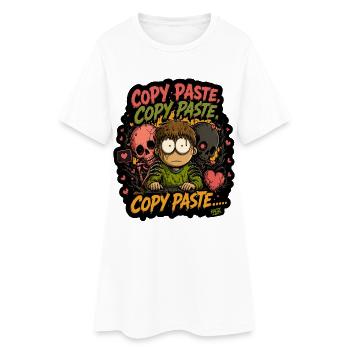 Copie-colle-colle-chaos Kid Zombie Meme - Robe T-shirt Femme - blanc - Devant