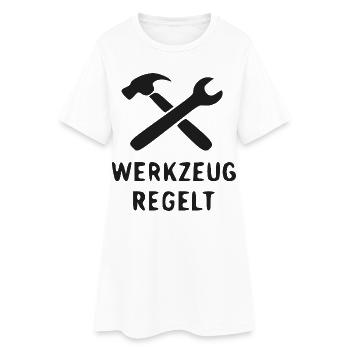 Werkzeug Regelt Design - Frauen T-Shirt-Kleid - Weiß - Vorne