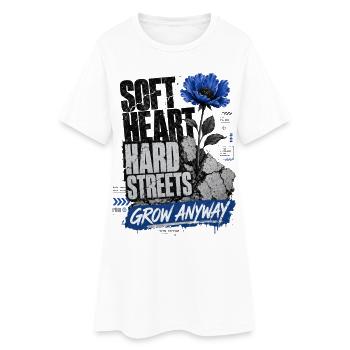 Grow Anyway : Hard Streets Floral - Robe T-shirt Femme - blanc - Devant