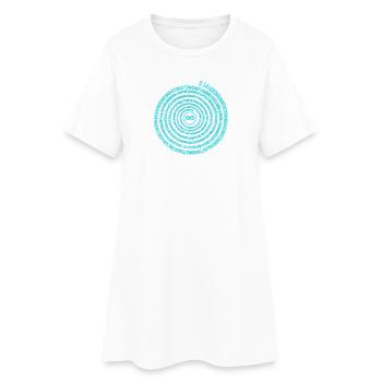 Irrationale Zahl Pi Symbol Unendlichkeit Helix - Frauen T-Shirt-Kleid - Weiß - Vorne