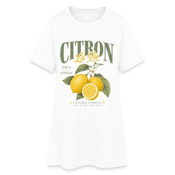 Citron La Vie Vintage Homme Femme - Robe T-shirt Femme - blanc - Devant