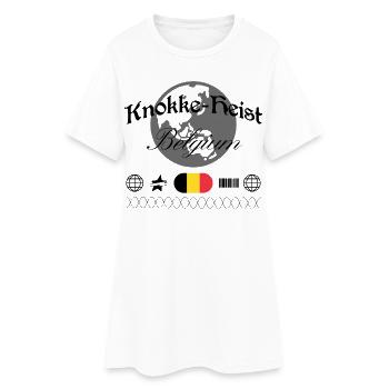 Souvenir de streetwear de Knokke-Heist en Belgique - Robe T-shirt Femme - blanc - Devant