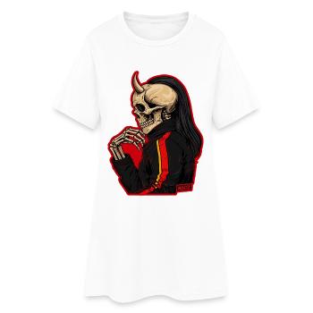 Skeleton Rider Streetwear - Robe T-shirt Femme - blanc - Devant
