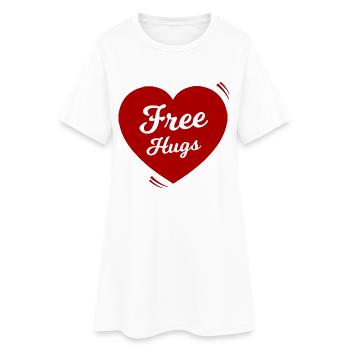 Le message de Heart with Free Hug - Robe T-shirt Femme - blanc - Devant