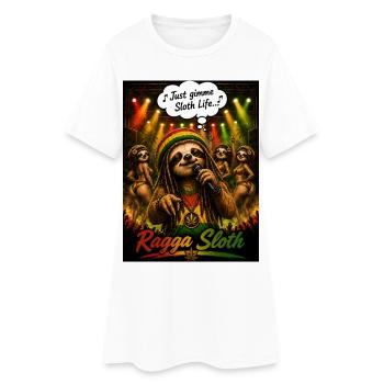 Ragga Sloth – Just Gimme Sloth Life Reggae Design - Robe T-shirt Femme - blanc - Devant