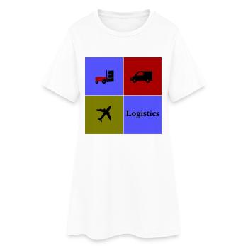 Logistique Vierfeld Transport - Robe T-shirt Femme - blanc - Devant