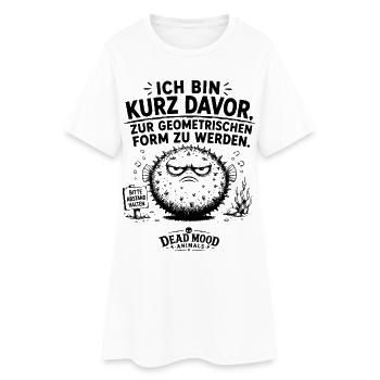 Ich bin kurz davor, zur geometrischen Form zu... - Frauen T-Shirt-Kleid - Weiß - Vorne