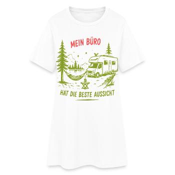Mein Büro mit der besten Aussicht - Frauen T-Shirt-Kleid - Weiß - Vorne