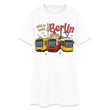 Ditt is mein Berlin - Frauen T-Shirt-Kleid - Weiß - Vorne