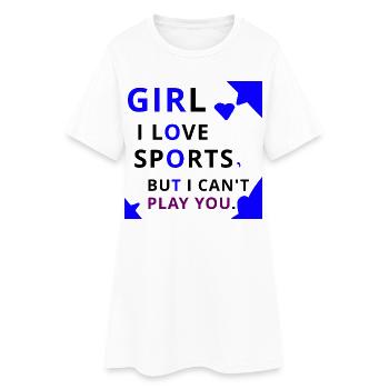 Typographie de la pièce Bold Girl - Robe T-shirt Femme - blanc - Devant