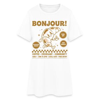 Breakfast Funny Brunch Coffee Pancake Food - Women’s T-Shirt Dress - white - Front