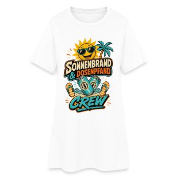 Sonnenbrand Dosenpfand Crew Shirt - Frauen T-Shirt-Kleid - Weiß - Vorne