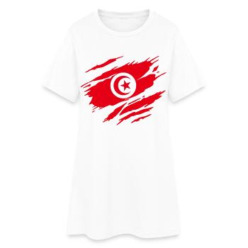 Tunisia Tunisian Flag - Women’s T-Shirt Dress - white - Front