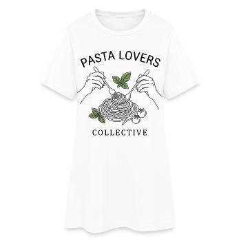 T-shirt spaghetti Pâtes Passionnés de design Femmes/Hommes - Robe T-shirt Femme - blanc - Devant