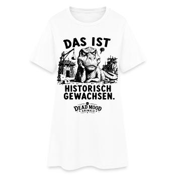 Historisch Gewachsen T-Rex Lustiges Büro Geschenk - Frauen T-Shirt-Kleid - Weiß - Vorne