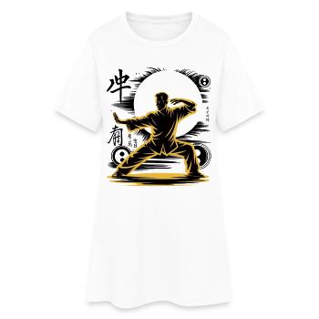 Tai Chi Zen Meditation – Chi Qigong Training - Frauen T-Shirt-Kleid - Weiß - Vorne