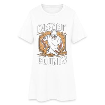 Ébéniste Chaque coupe compte Expert en meubles - Robe T-shirt Femme - blanc - Devant