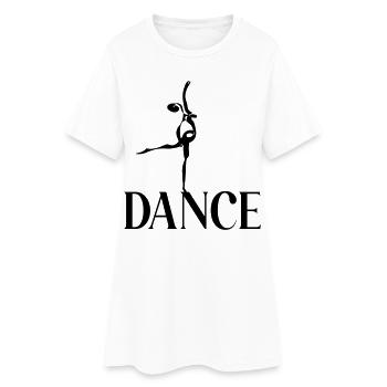 Danse dansante de ballerine - Robe T-shirt Femme - blanc - Devant