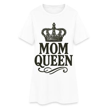 Mom Queen – Vintage Crown Statement Design - Robe T-shirt Femme - blanc - Devant