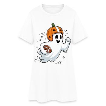 Halloween, America Football, Ghost - Women’s T-Shirt Dress - white - Front
