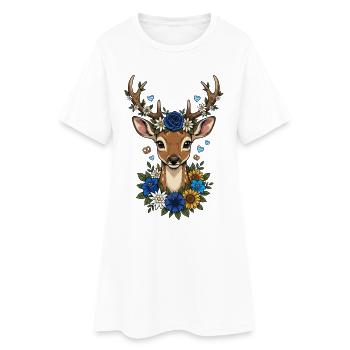 Festival folklorique des diamants de cerf Remplacement des costumes traditionnels - Robe T-shirt Femme - blanc - Devant