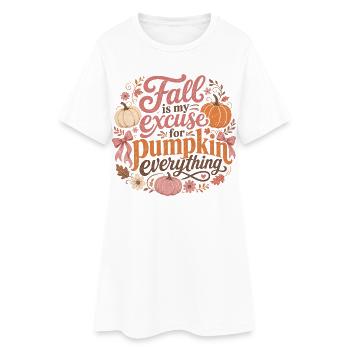 Conception de citrouille pour éventails de citrouille - Robe T-shirt Femme - blanc - Devant