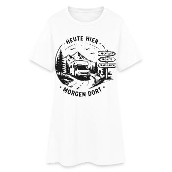 Morgen Dort Abenteuerpfad - Frauen T-Shirt-Kleid - Weiß - Vorne