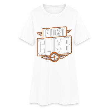 Private Pilot If Lost Climb Aviation Enthusiast - Women’s T-Shirt Dress - white - Front