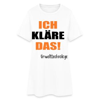 Umwelttechnologe Abwasser - Frauen T-Shirt-Kleid - Weiß - Vorne
