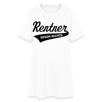 Rentner Gegen Rechts (Rente / Ruhestand / Black) - Frauen T-Shirt-Kleid - Weiß - Vorne
