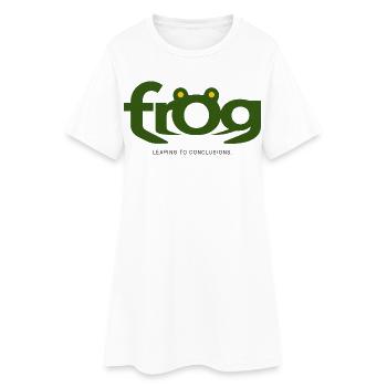 FROG – Jumping Straight to Conclusions - Women’s T-Shirt Dress - white - Front