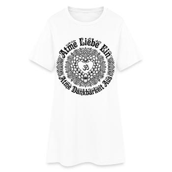 Inspire Amour Expire Gratitude - Lotus Heart - Robe T-shirt Femme - blanc - Devant
