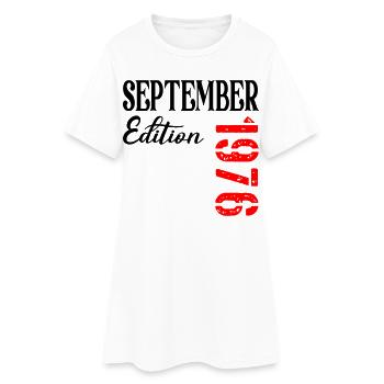 50e anniversaire septembre 1976 - Robe T-shirt Femme - blanc - Devant
