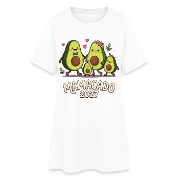 Mamacado 2027 Famille des avocats - Robe T-shirt Femme - blanc - Devant