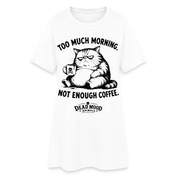 Mème Drôle de Café | Sort sarcastique du chat - Robe T-shirt Femme - blanc - Devant