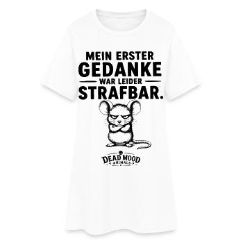 Lustiges Geschenk für Kollegen Schwarzer Humor - Frauen T-Shirt-Kleid - Weiß - Vorne