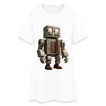 Brickhouse Bot avec porte et échelle - Robe T-shirt Femme - blanc - Devant