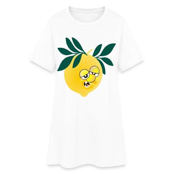 Citron Fatigué - Robe T-shirt Femme - blanc - Devant