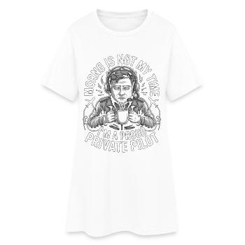 Le matin pilote privé n’est pas mon entraînement en aviation - Robe T-shirt Femme - blanc - Devant