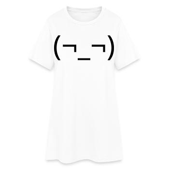 Émote d’agacement de la Garde Latérale Sèche (¬_¬) - Robe T-shirt Femme - blanc - Devant