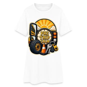 CALME AVANT LE VOYAGE - Robe T-shirt Femme - blanc - Devant