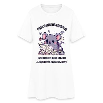Mon cerveau a déposé une plainte formelle - Robe T-shirt Femme - blanc - Devant