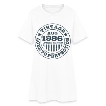 Vintage août 1986 Édition limitée Circle - Robe T-shirt Femme - blanc - Devant