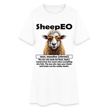 SheepEO Chef | Schäff | Teamleiter | Manager | CEO - Frauen T-Shirt-Kleid - Weiß - Vorne